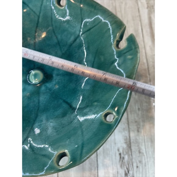 Majolica 3 Monkeys Holding Bowl Dish Centerpiece Large Great Condition - Picture 14 of 16